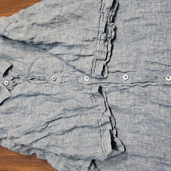 Cubavera Blue Casual Button Down Shirt - Picture 12 of 13